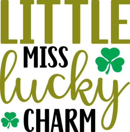 Little miss lucky charm, saint patricks day free svg file