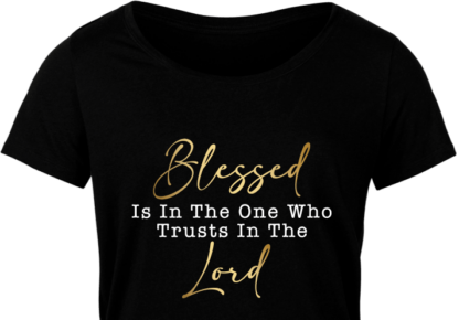 Blessed is in the one who trusts in the lord, golden png for sublimation - free svg file for members