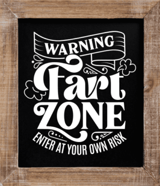 Warning, fart zone, funny toilet sign - free svg file for members