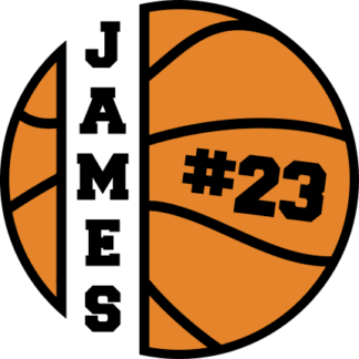 Basketball ball custom name and number, basketball lover gift ideas - free svg file for members