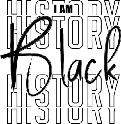 I am black history, echo stacked text, juneteenth free svg file