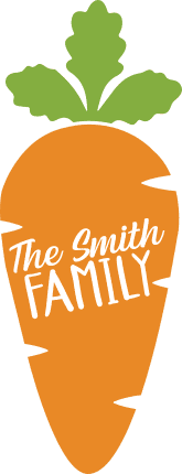 Easter carrot clipart image, custom family name - free svg file for members