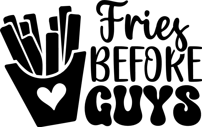 Fries Before Guys PNG instant download Retro Valentine's Day - Inspire  Uplift