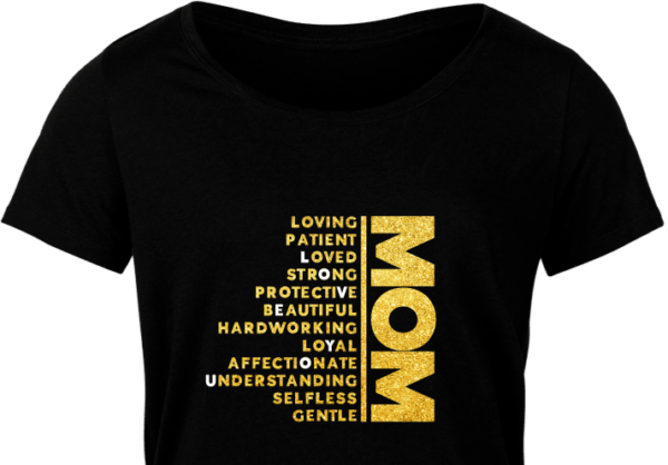 Love you mom, patient, loved, strong, golden PNG, gift for mother