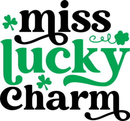 Miss lucky charm, st patricks day free svg file