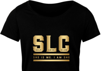 Self Love Club, she is me, i am she, golden PNG file, self loving quotes - free svg file for members