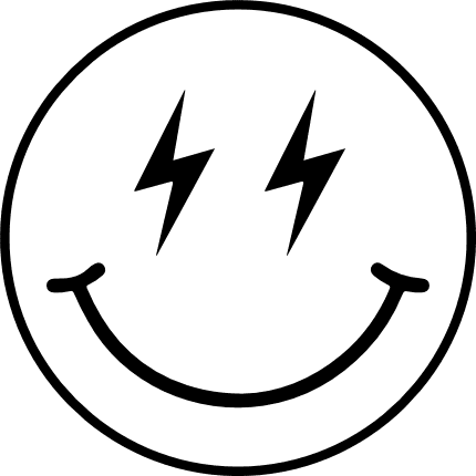 Lightning eyes smiley, Smiling face emoji free svg file - SVG Heart