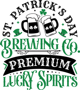 St patricks day brewing co, premium, lucky spirits - free svg file for members