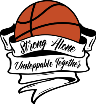Strong alone, Unstoppable together, basketball ball - free svg file for members