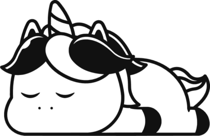 Tired unicorn, cute sleeping unicorn clipart image free svg file