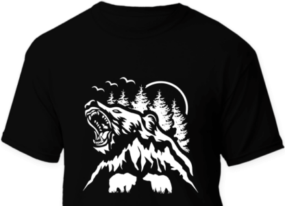 Wild bear, wilderness, bear lover tshirt design - free svg file for members