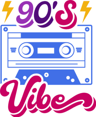 Nineties 90s vibe, cassette tape clipart image, memories - free svg file for members