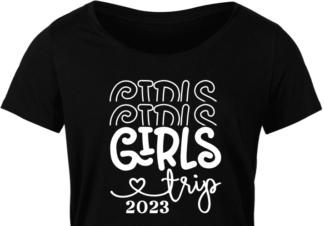 Girls trip 2023, echo stacked text, traveler girls tshirt design - free svg file for members