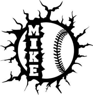 Baseball ball strike custom name, baseball lover gift ideas - free svg file for members