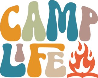 Camp life, fire, camping tshirt design - free svg file for members