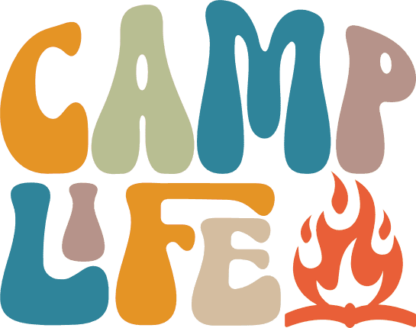 Camp life, fire, camping tshirt design - free svg file for members