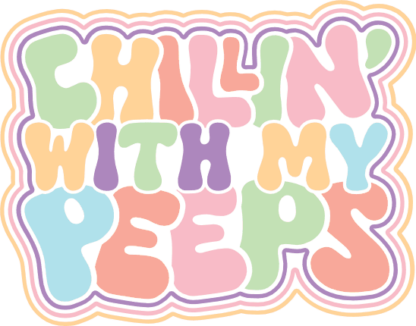 Chillin with my peeps, easter tshirt design free svg file