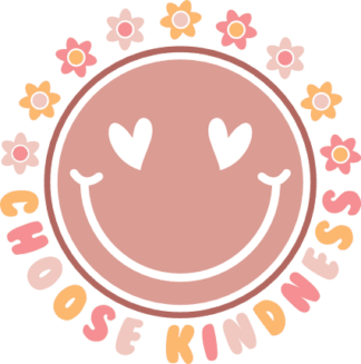 Choose kindness, smiley emoji, happy face, positive quotes free svg file