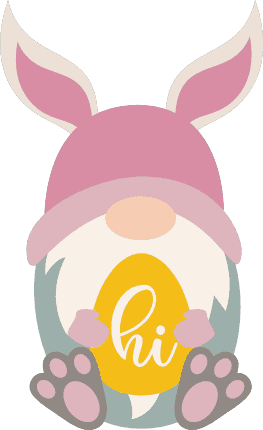 Hi, Easter gnome clipart image - free svg file for members