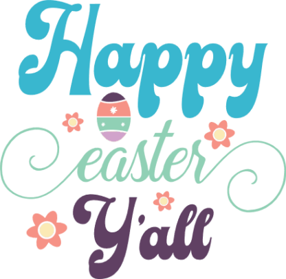 Happy easter yall, easter decoration free svg file