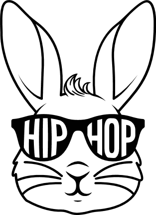 Hip hop, cute bunny with sunglasses, easter t-shirt design - free svg file for members