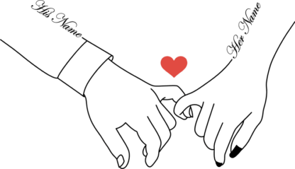 Couple holding hands, wedding, anniversary clipart image - free svg file for members