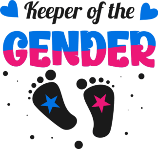 Keeper of the gender, gender reveal party shirt design free svg file