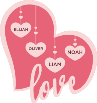 Love heart, personalized frame, gift for mom - free svg file for members