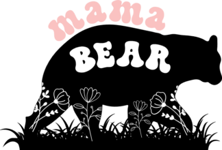 Mama bear, mom life, bear clipart image free svg file