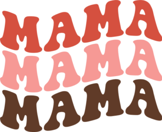 Mama, groovy echo stacked text, mothers day gift free svg file