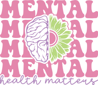 Mental heath matters, echo text, health awareness free svg file