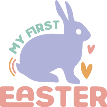 My first easter, bunny clipart image, kids easter tshirt design free svg file