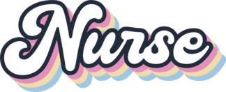Nurse sign, stacked text, retro tshirt design for nurse - free svg file for members