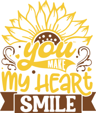 You make my heart smile, valentines day wall decor - free svg file for members