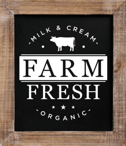 Organic Milk And Cream, Farm Fresh, Farmhouse Wall Art - free svg file for members
