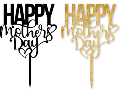 Happy Mothers Day cake topper, Golden Png For Sublimation, Gift For Mom - free svg file for members