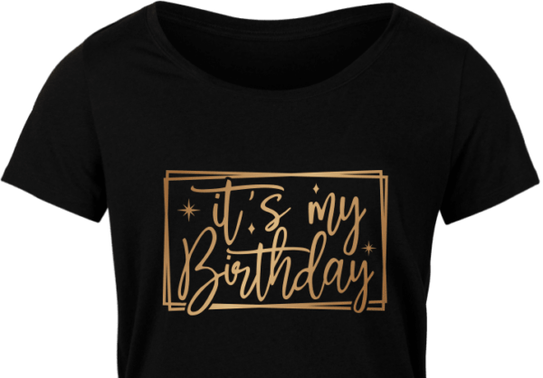 It's My Birthday, Golden Double Frame, Cute Girly Birthday Tshirt ...