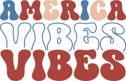 4th july America vibes, Groovy text, echo stacked text - free svg file for members