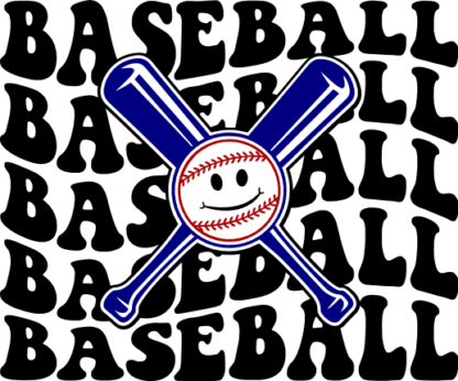 Baseball lover tshirt design, crossed bats with baseball ball clipart image - free svg file for members
