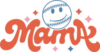 Baseball mama, smiley, baseball shirt design for mom free svg file