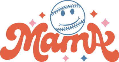 Baseball mama, smiley, baseball shirt design for mom free svg file