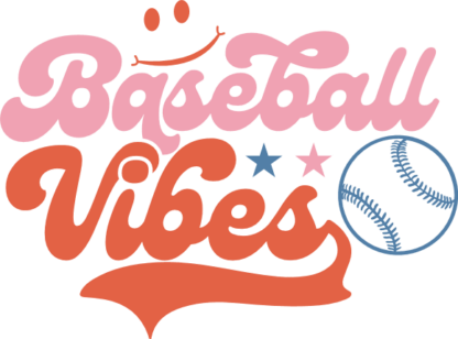 Baseball vibes, smiley, baseball lover tshirt design free svg file