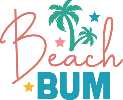 Beach bum, palm trees, beach vibes tshirt design - free svg file for members