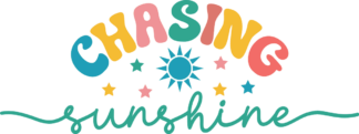 Chasing sunshine, cute summer tshirt design free svg file
