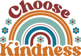 Rainbow Design, Choose Kindness, Positive Vibes Shirt Design - free svg file for members