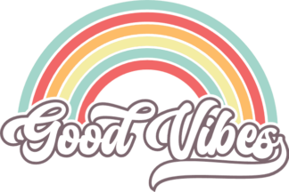 Good Vibes, Retro Rainbow Design, Summer Shirt Design - free svg file for members