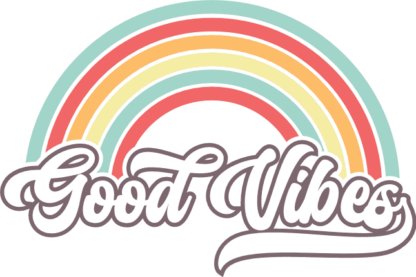 Good Vibes, Retro Rainbow Design, Summer Shirt Design - free svg file for members