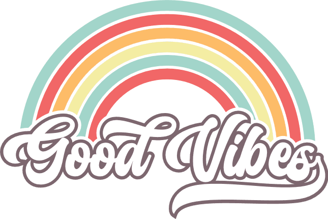 Good vibes rainbow best sale sweatshirt
