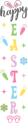 Easter decoration, Happy easter porch sign - free svg file for members