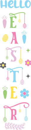 Hello easter, easter home decor, porch sign - free svg file for members